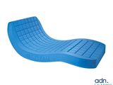 the blue plastic lounger is on a white background with a white background