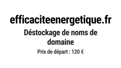 Nom de domaine efficaciteenergetique.
