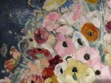 a painting of a bunch of flowers in a vase