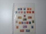 a picture of a collection of stamps on the wall