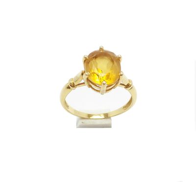 une image représentant une bague sertie d'une citrine
