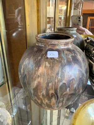 Renault Argent Cher, Potiche en céramique émaillée - H: 19 cm - Photo 1