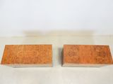 pair of burlwood bookends, mid - 20th century