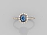 a sapphire and diamond cluster ring