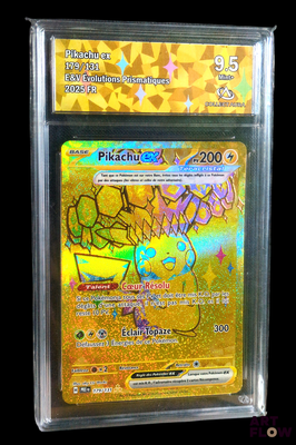 gros plan d'une carte pokemon dans un étui en plastique