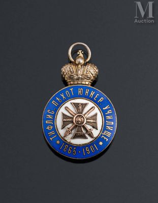 a close up of a badge on a black surface