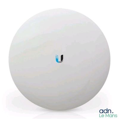 an image of a white ball with a blue sticker on it