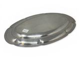 an image of a silver plate with a lid on a white background
