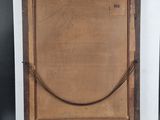 an image of a painting with a chain hanging from it ' s frame