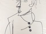 an image of a drawing of a man with a necklace on his neck