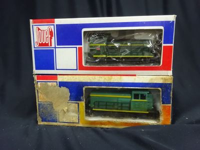 a box with a train on it and a box with a train on it