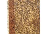 an old book on a white background with a brown cover