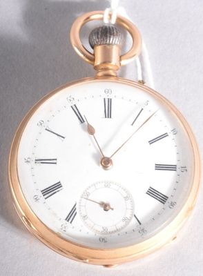 a gold pocket watch with roman numerals on it