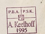an old envelope with a stamp on it that says p b a p s k
