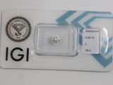 a diamond in a card with a sticker on it