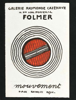 an image of a black and white poster with a red circle