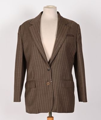 RALPH LAUREN. Veste de tailleur marron.Laine ? Taille 10