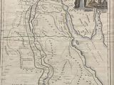 an old map of the middle east and middle east with a picture of a man on a horse