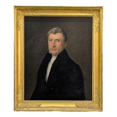 Ecole française du XIXe s. Portrait d'homme à la veste noire