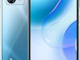 vue arrière et latérale d'un smartphone blanc et bleu