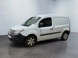 the white van is parked in a white room with a black stripe