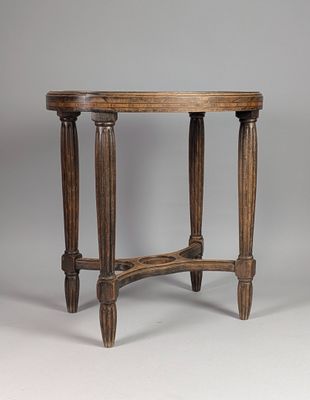 an image of a wooden table on a grey background