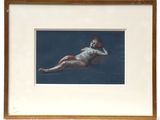 une image représentant un tableau où l'on voit une femme allongée par terre