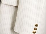 pinstripe suit blazer details of the article