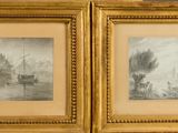 two framed pictures of trees in a wooded setting, one of which has been framed