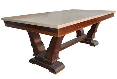Table de salle à manger 1940 en palissandre et plateau en tr…