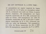 an old book with a black and white image on it