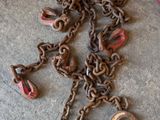 a chain that has been chained to a fire hydrant