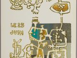 an image of a drawing of a group of people and a dog