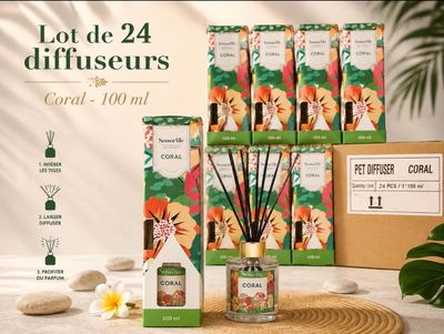 lot de 24 diffuseurs « corail » de 100 ml