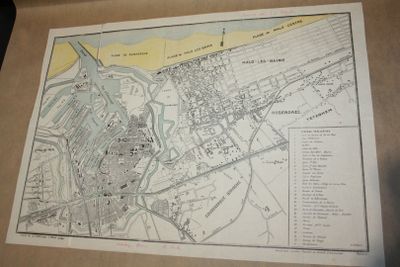 une ancienne carte de la ville de Boston, dans le Massachusetts, au XIXe siècle
