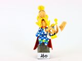 the figurine is of a woman holding a fork and a knife