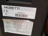 a label on the side of a machine that says moretti design