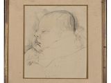 an image of a drawing of a man with his eyes closed