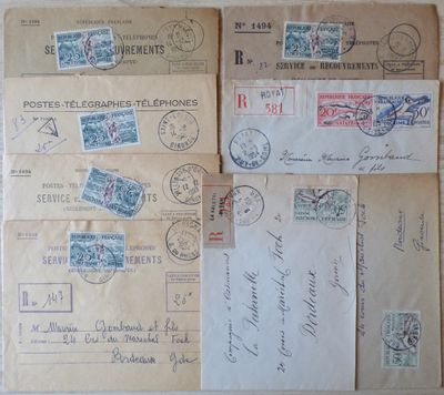 France 1954 : " Sports " 9 lettres dont recommandés