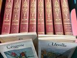 many books that are in a box together