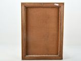 an old wooden picture frame on a white background with a white background