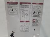 a close up of the instructions on the back of a toilet