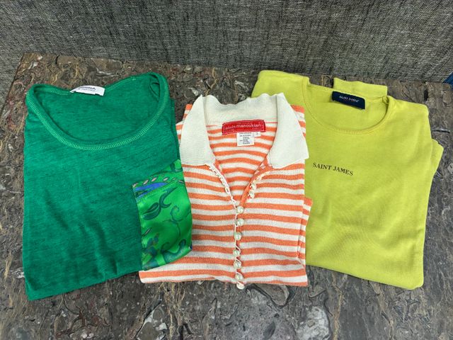 Lot de 2 t-shirts et 1 polo, SONIA RYKIEL, SAINT JAMES et ALAIN M...