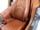 a brown leather seat in the back of a car
