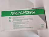 a picture of a black toner cartridge for the hp laser printer