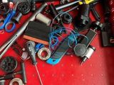 a red box filled with various tools and tools