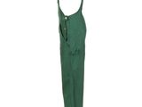 an image of a green overalls on a white background
