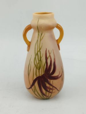 LEGRAS vase à deux anses en verre à décor d'algues marines H…