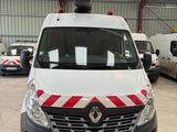 a white van with a red and white stripe on the front