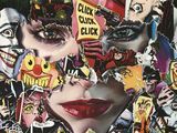 un collage d'images représentant le visage d'une femme composé de nombreux visages différents